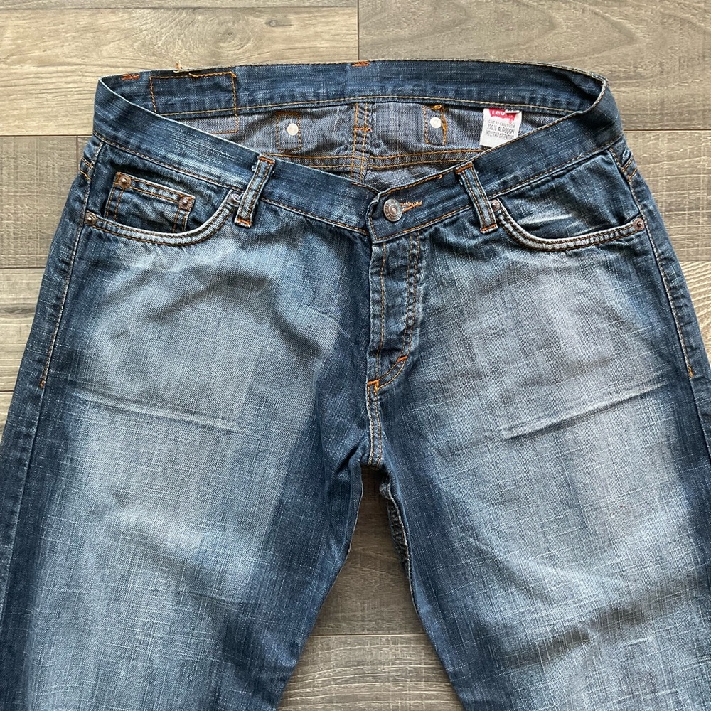 VTG Levi’s 575 Jeans Women’s Actual 32x32 Blue Button Fly Low Rise - Picture 2 of 15